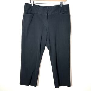 Express black cropped editor business casual dress pants size 10 B186